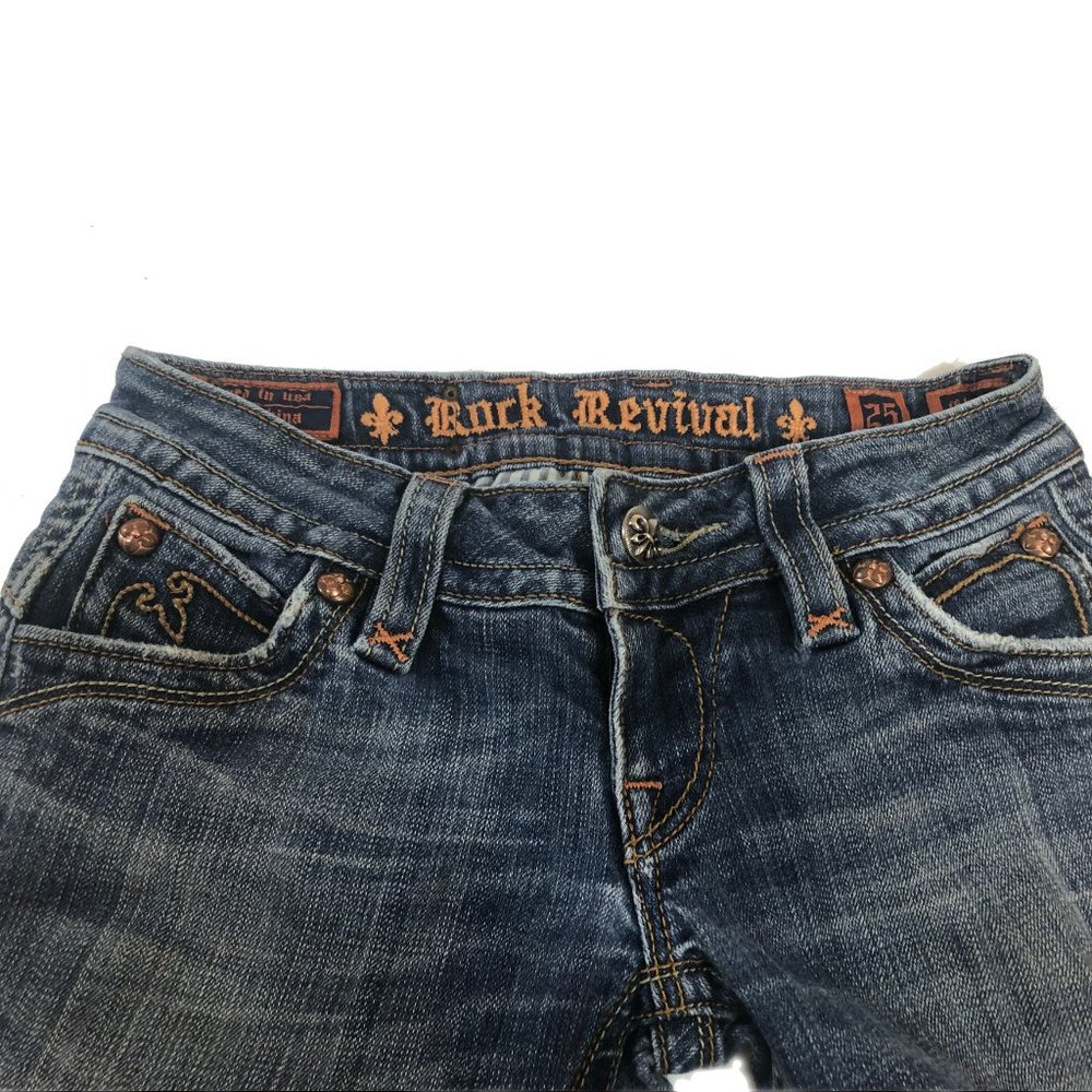 ROCK REVIVAL "CHRISSIE" Boot Cut Jeans 25 x 32